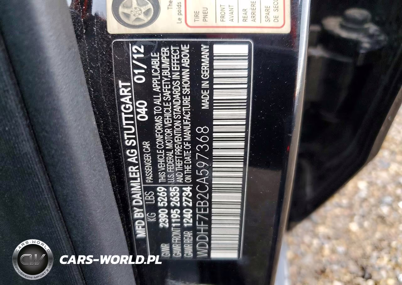2012 Mercedes-Benz E 63 Amg VIN:WDDHF7EB2CA597368 - 12