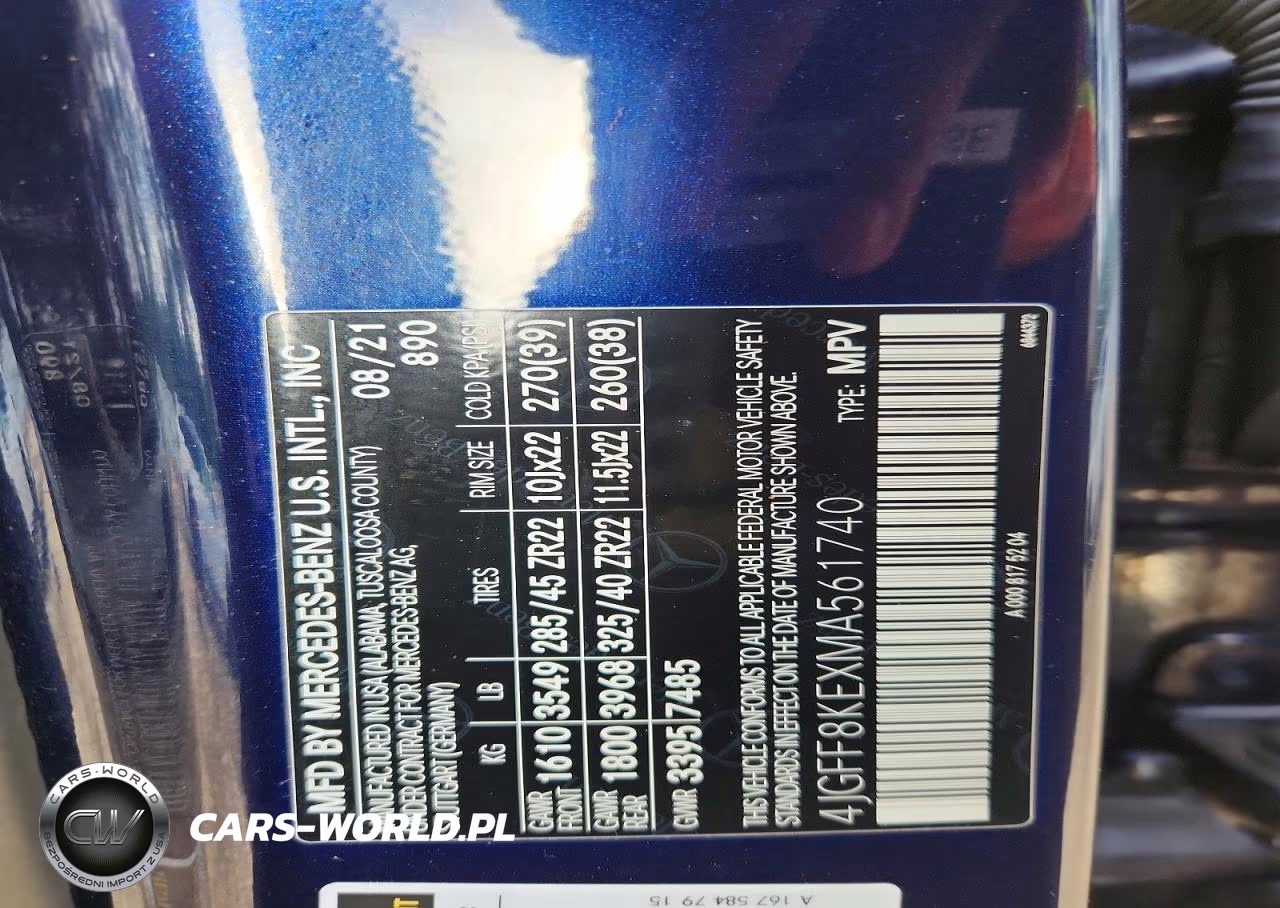 2021 Mercedes-Benz Gls 63 Amg 4Matic VIN:4JGFF8KEXMA561740 - 12