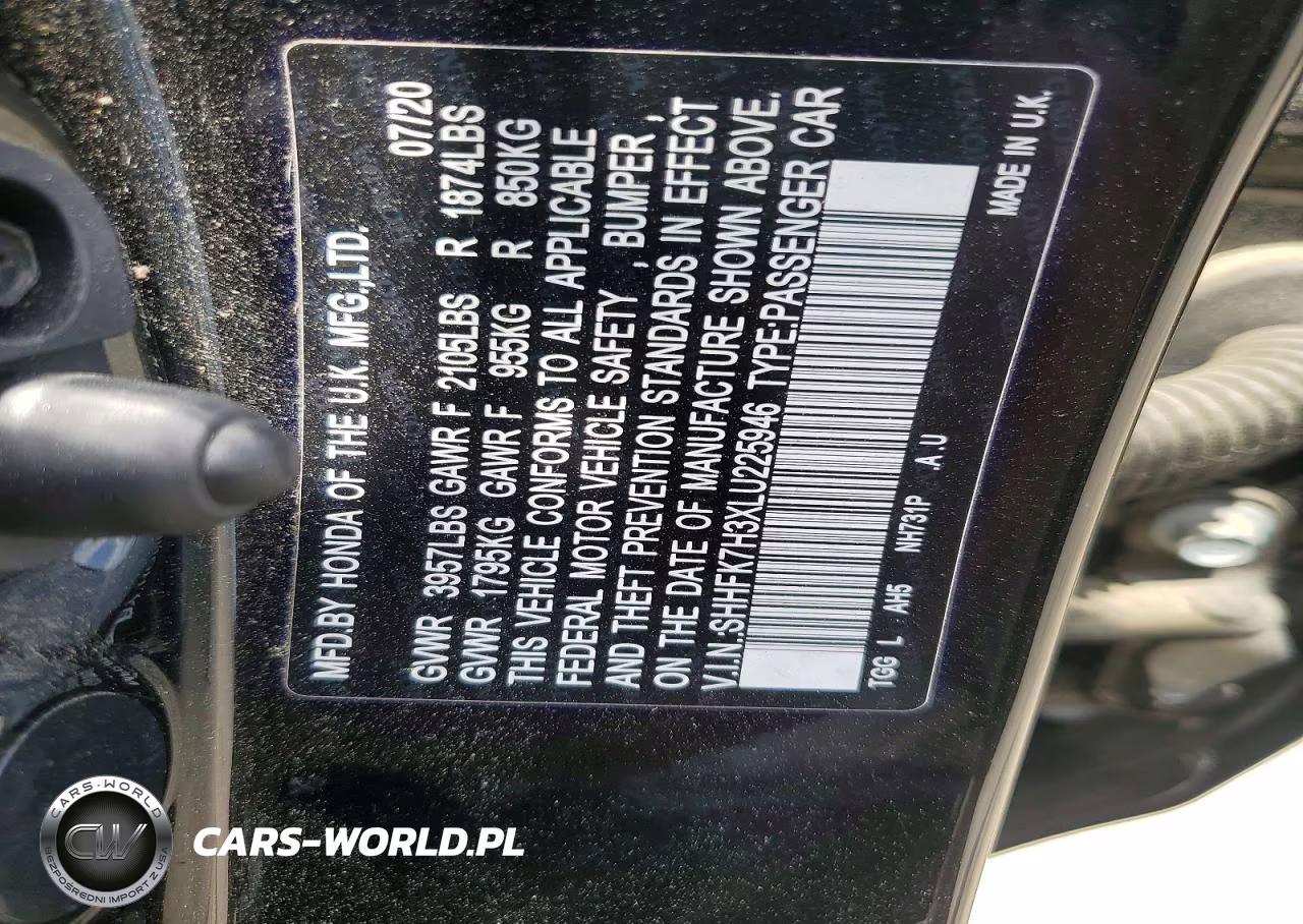 2020 Honda Civic Lx VIN:SHHFK7H3XLU225946 - 13