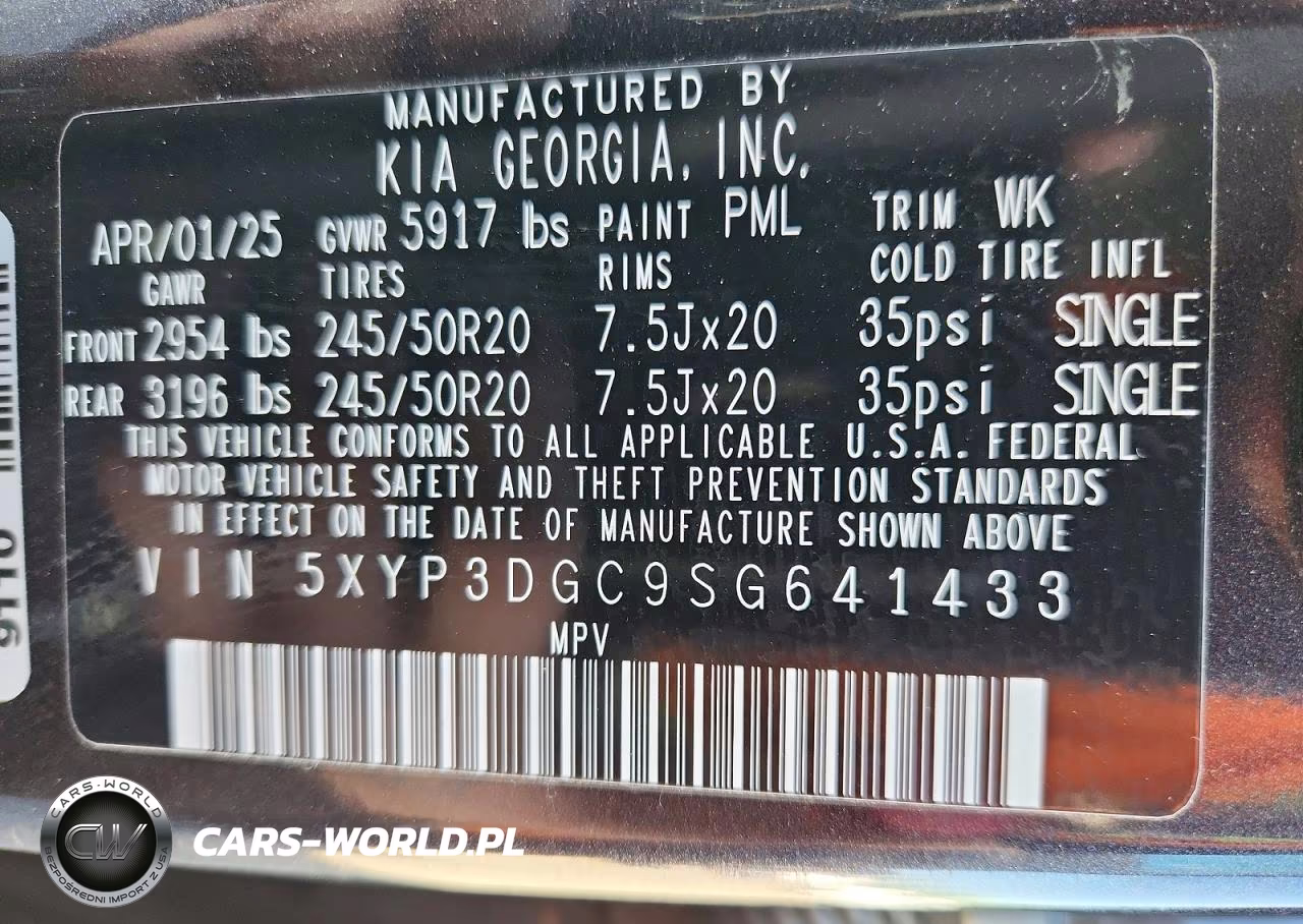 2025 Kia Telluride Ex X-Line VIN:5XYP3DGC9SG641433 - 14