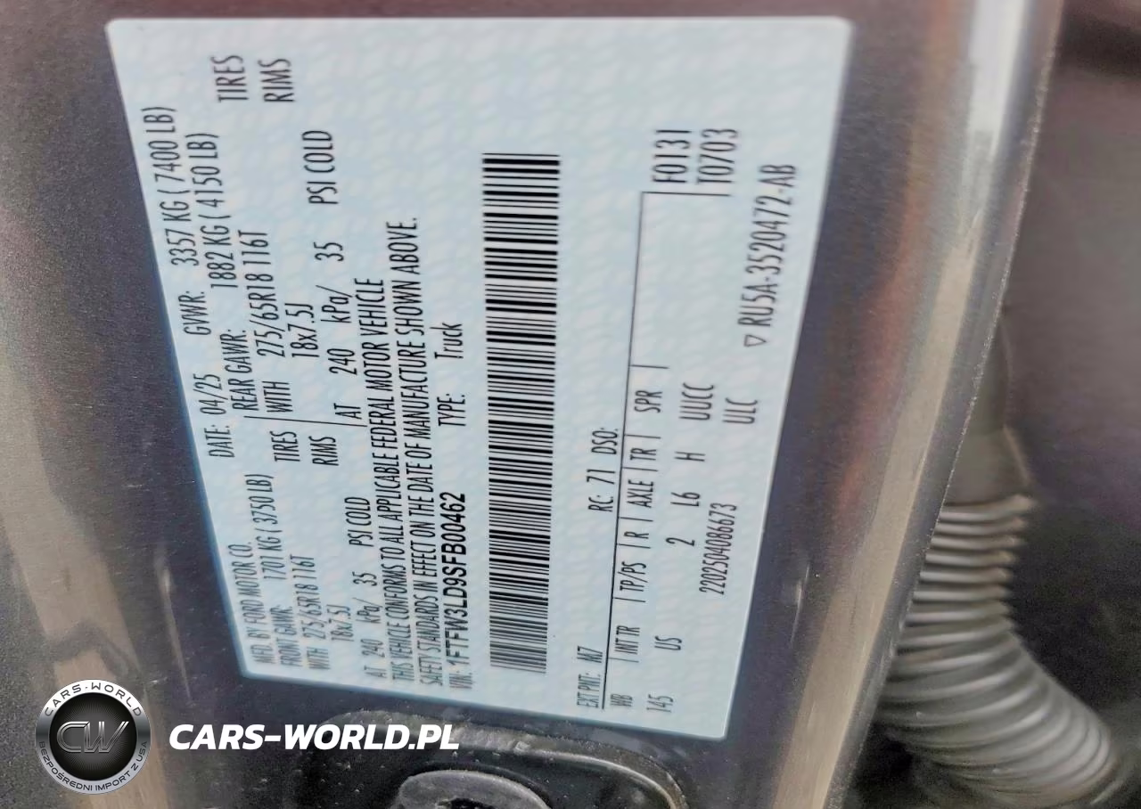 2025 Ford F150 Xlt VIN:1FTFW3LD9SFB00462 - 12