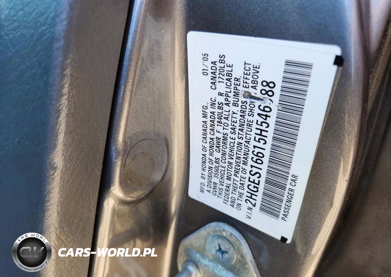 2005 Honda Civic Lx VIN:2HGES16615H546988 - 12
