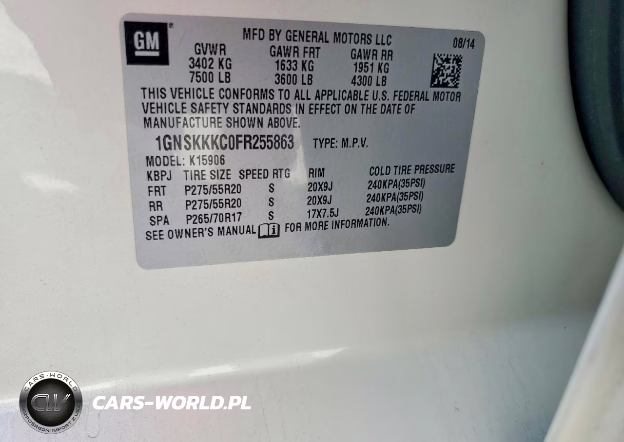 2015 Chevrolet Suburban K1500 Ltz VIN:1GNSKKKC0FR255863 - 13