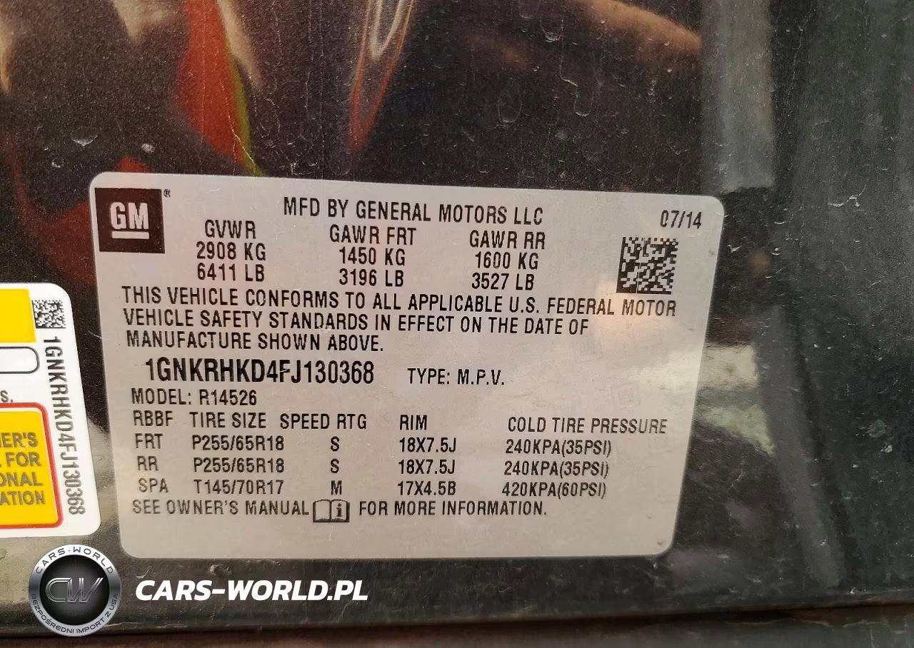 2015 Chevrolet Traverse Lt VIN:1GNKRHKD4FJ130368 - 13