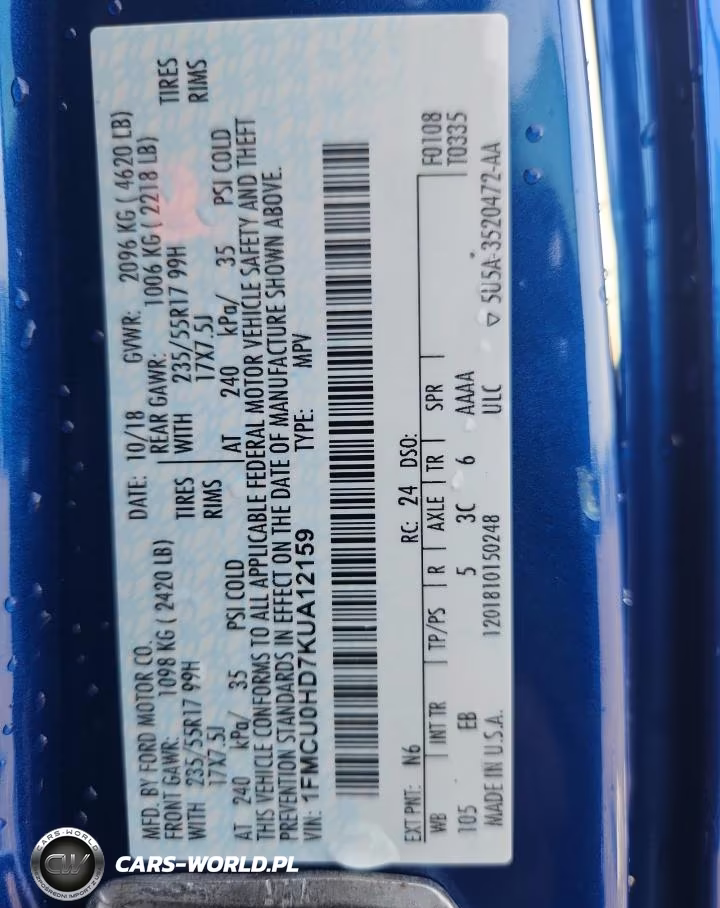 2019 Ford Escape Sel VIN:1FMCU0HD7KUA12159 - 13