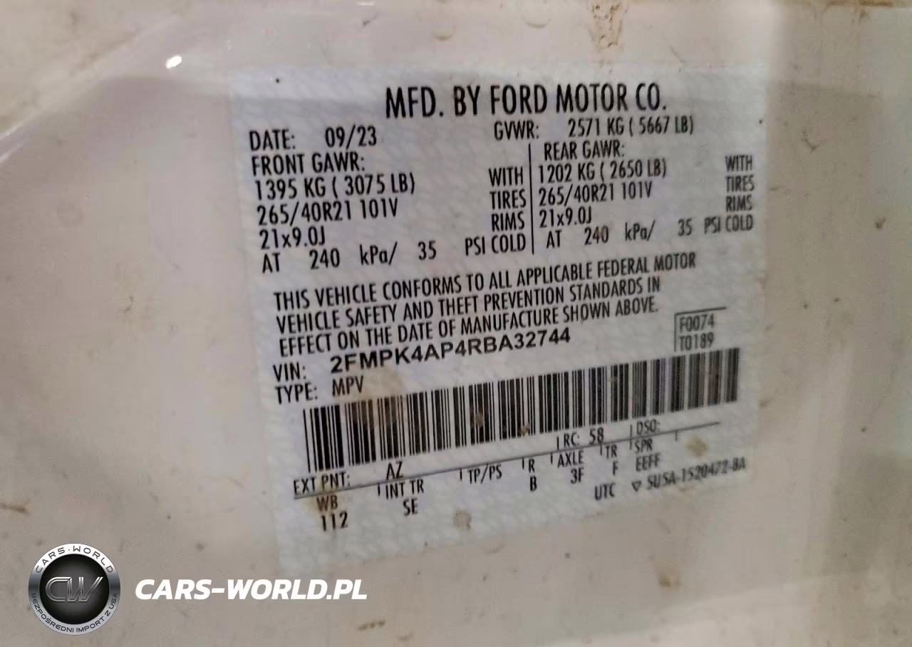 2024 Ford Edge St VIN:2FMPK4AP4RBA32744 - 14