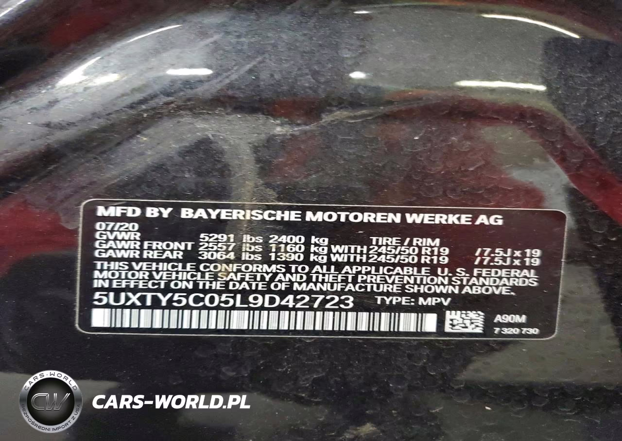 2020 BMW X3 xDrive30I VIN:5UXTY5C05L9D42723 - 13