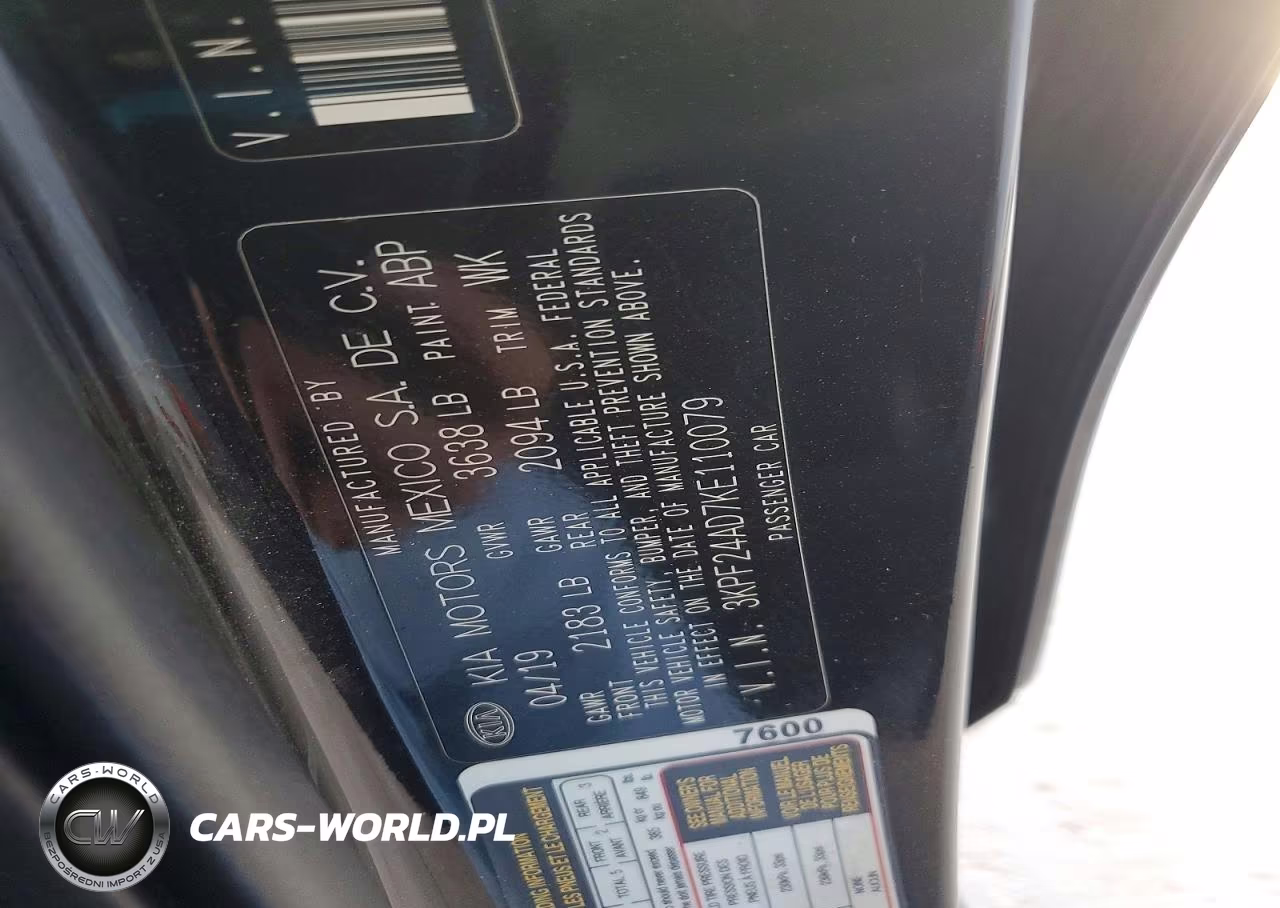 2019 Kia Forte Fe VIN:3KPF24AD7KE110079 - 13