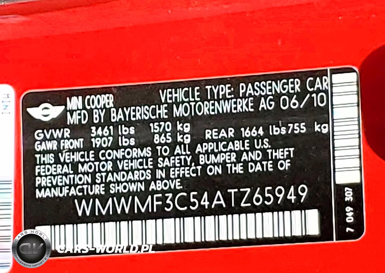 2010 Mini Cooper VIN:WMWMF3C54ATZ65949 - 13
