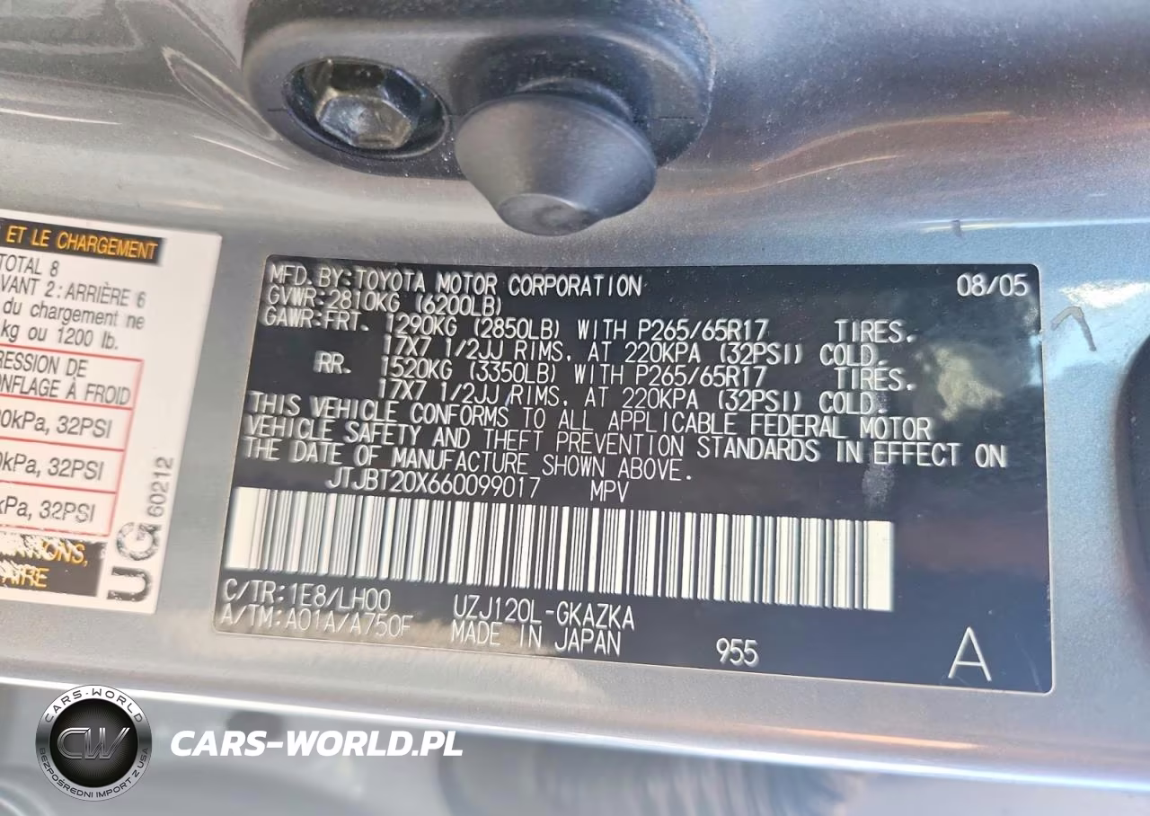 2006 Lexus Gx 470 VIN:JTJBT20X660099017 - 13