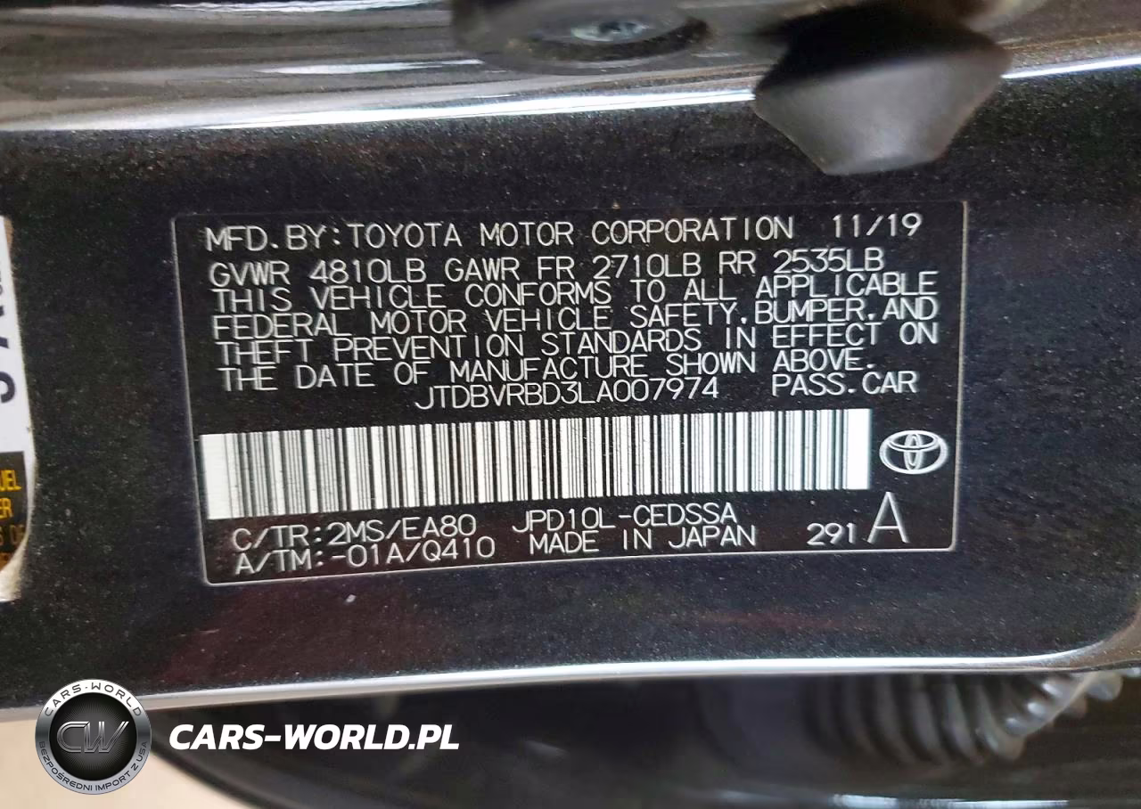 2020 Toyota Mirai VIN:JTDBVRBD3LA007974 - 12