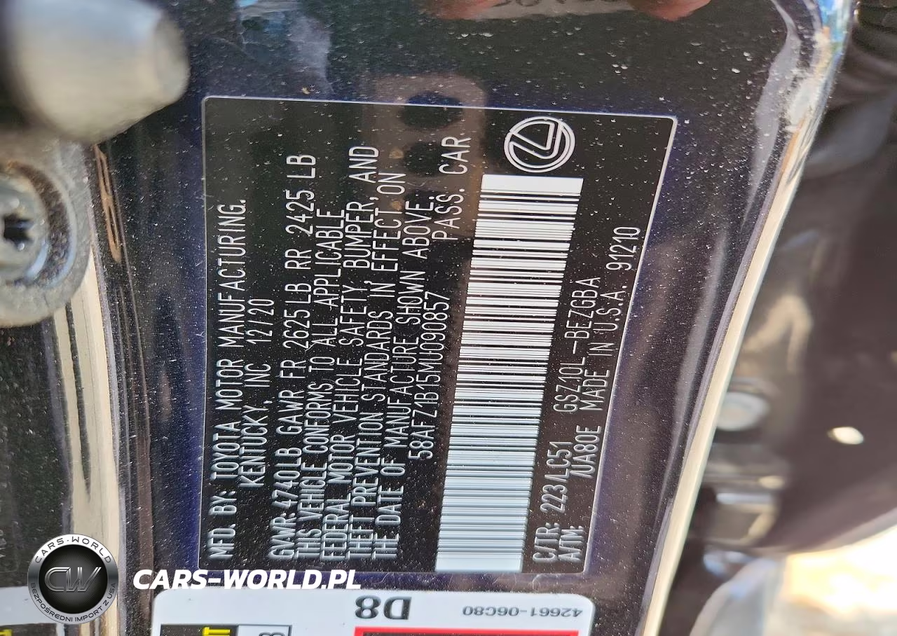 2021 Lexus Es 350 Ultra Luxury VIN:58AFZ1B15MU090857 - 12