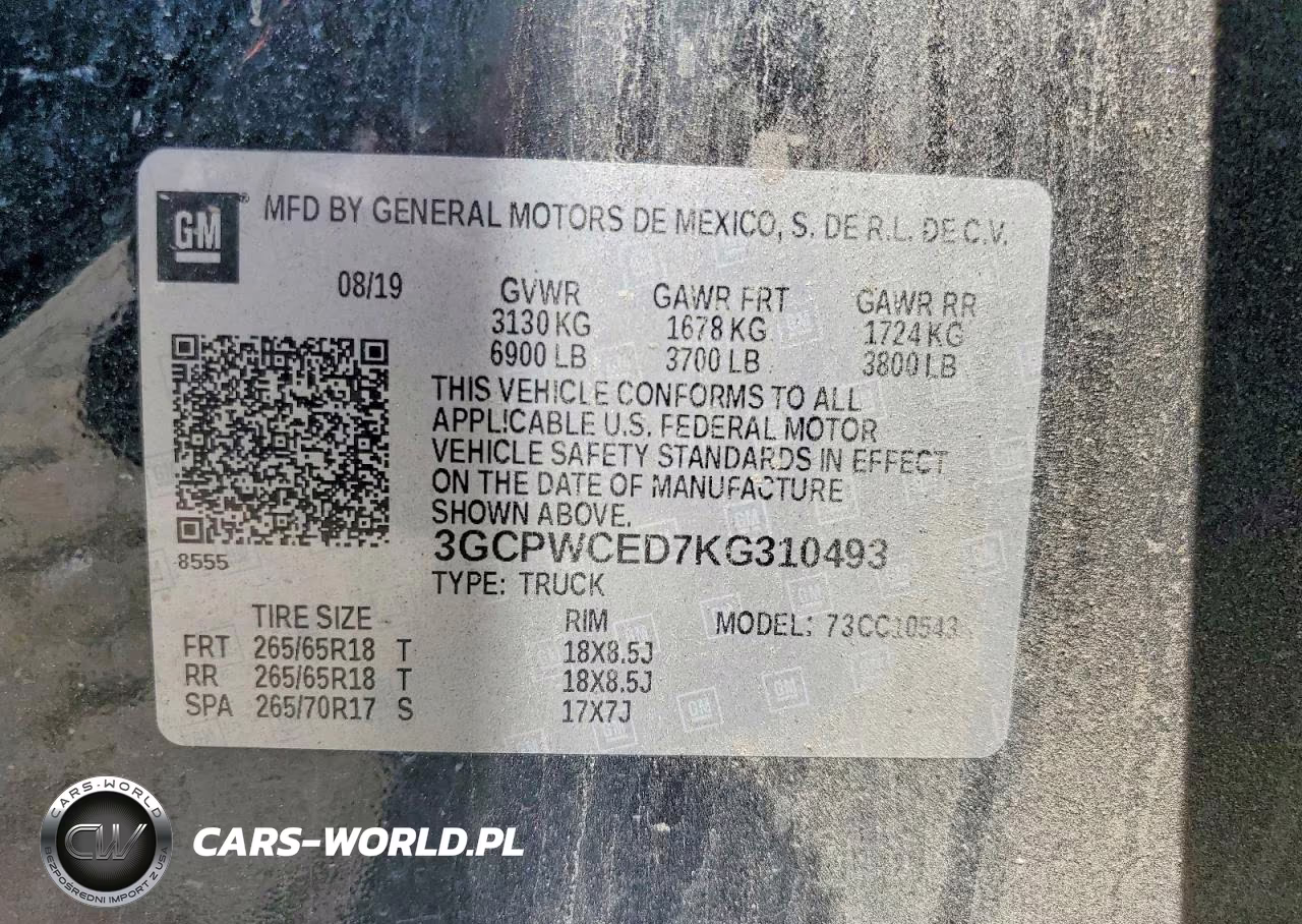 2019 Chevrolet Silverado C1500 Lt VIN:3GCPWCED7KG310493 - 12