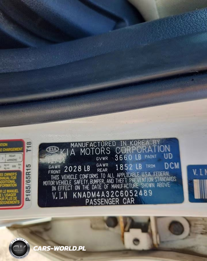 2012 Kia Rio Lx VIN:KNADM4A32C6052489 - 12