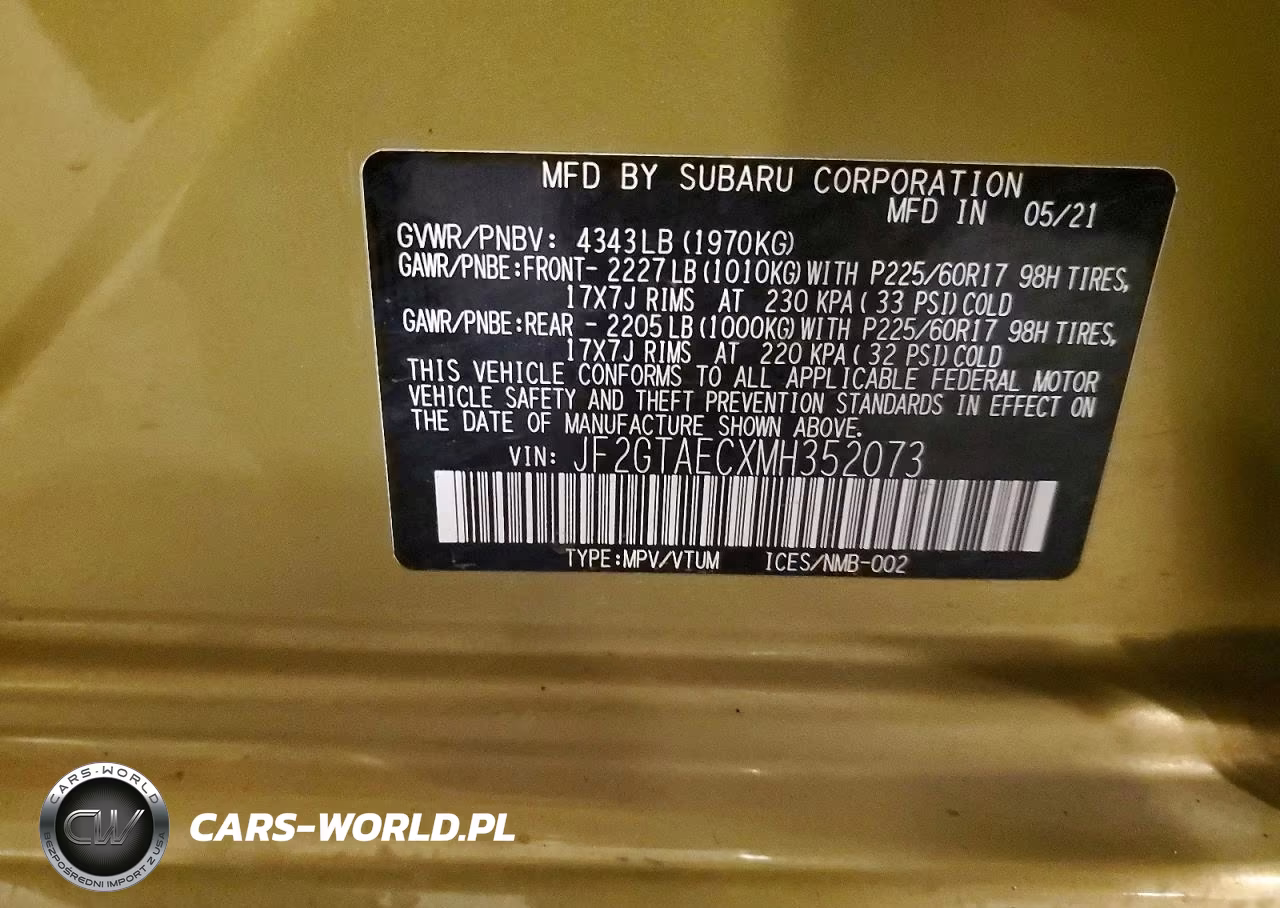 2021 Subaru Crosstrek Premium VIN:JF2GTAECXMH352073 - 13
