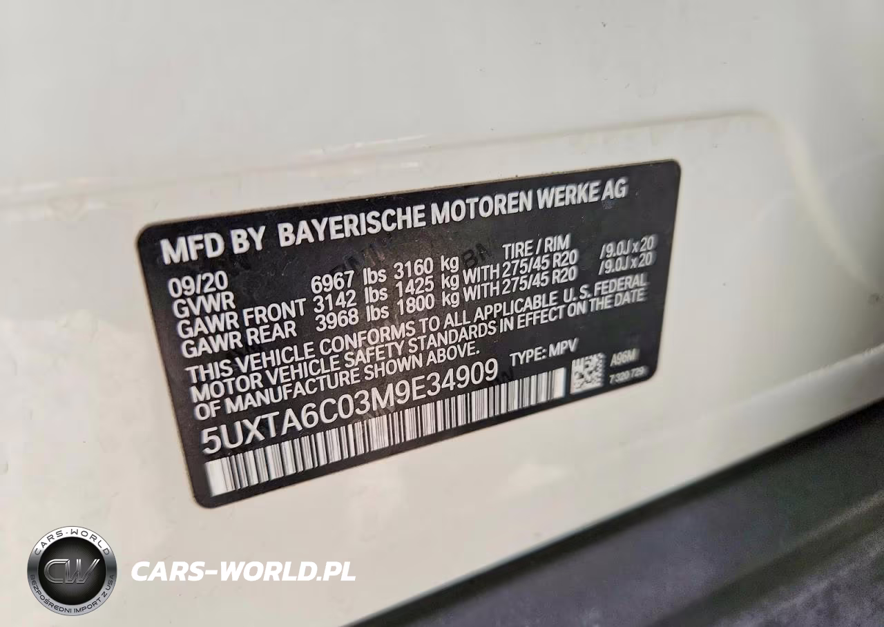 2021 BMW X5 xDrive45E VIN:5UXTA6C03M9E34909 - 13