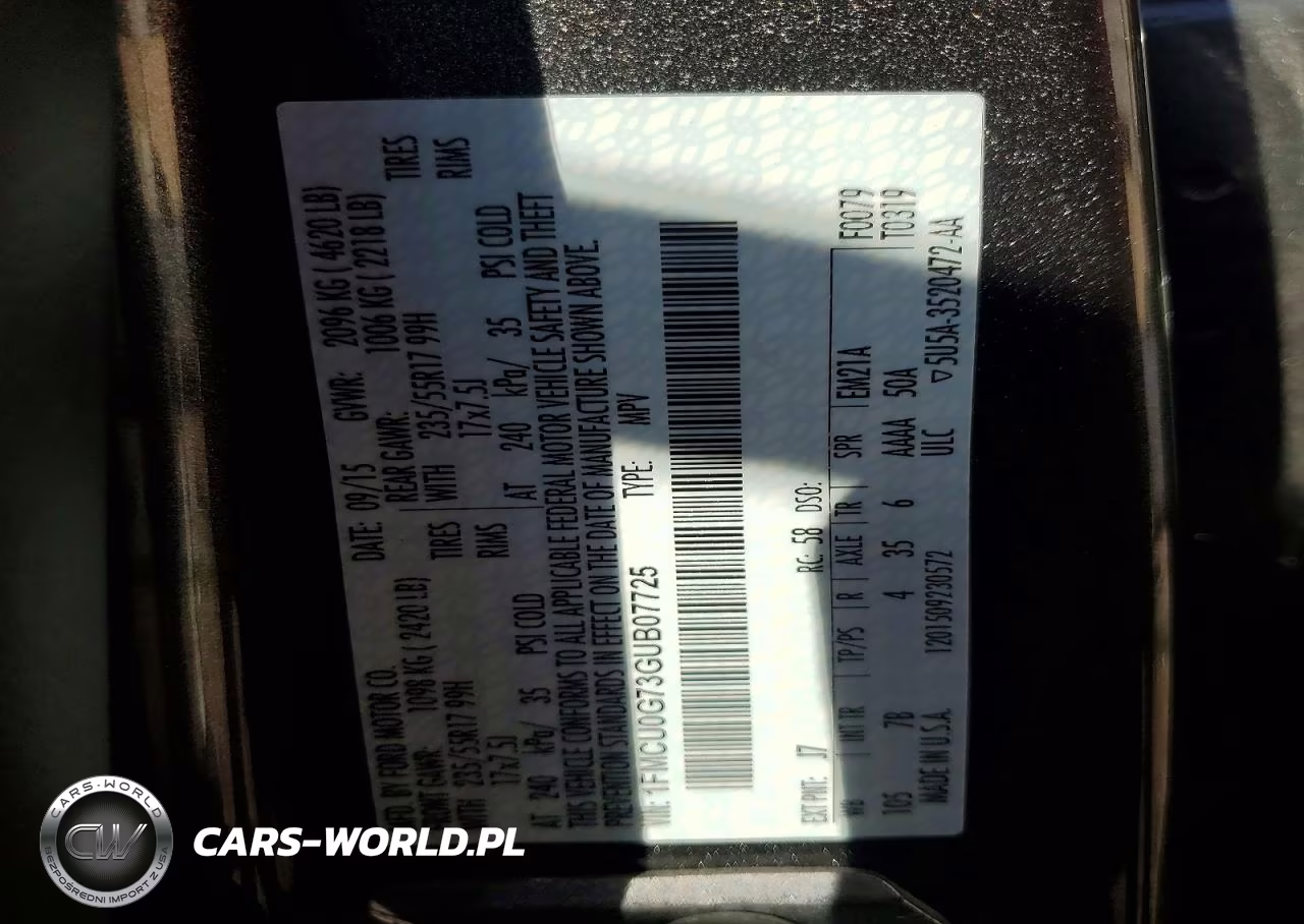 2016 Ford Escape Se VIN:1FMCU0G73GUB07725 - 13
