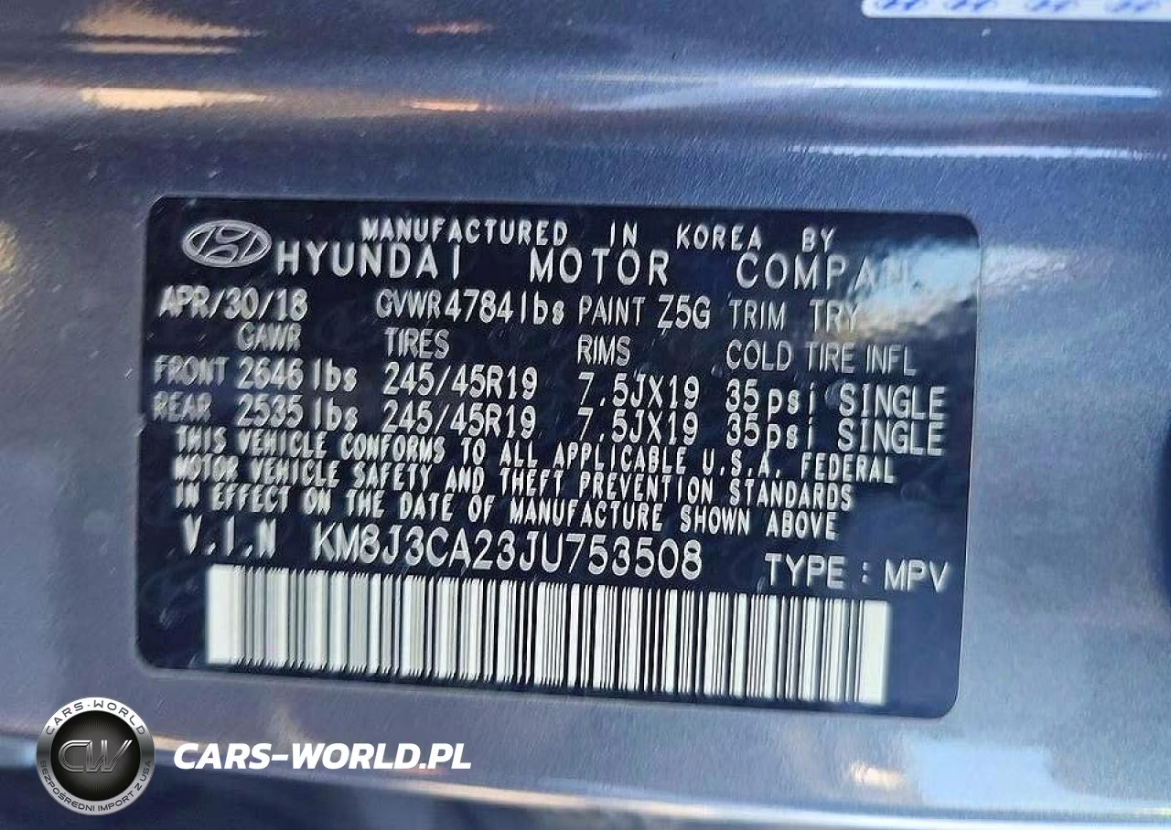 2018 Hyundai Tucson Limited VIN:KM8J3CA23JU753508 - 10