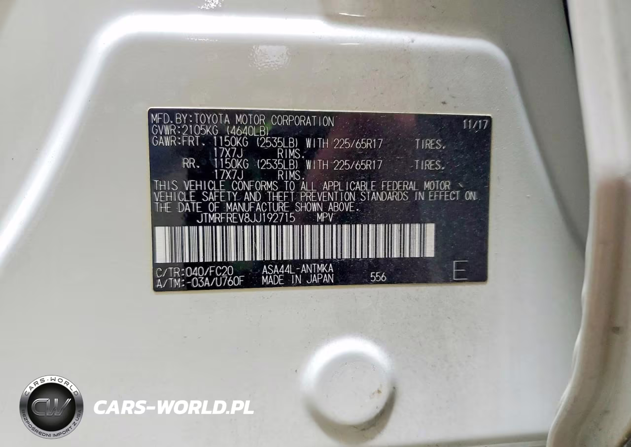 2018 Toyota Rav4 Xle VIN:JTMRFREV8JJ192715 - 13