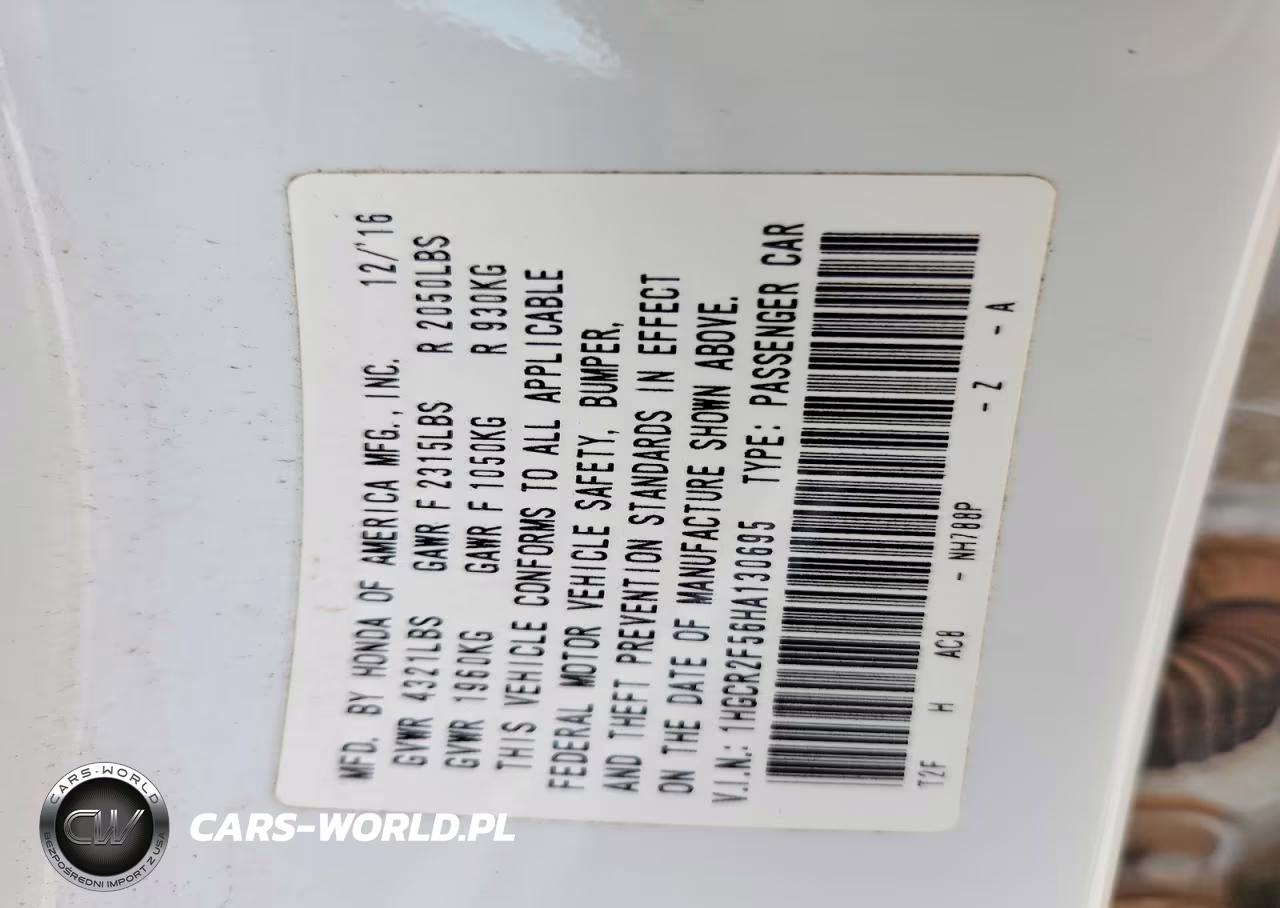 2017 Honda Accord Sport VIN:1HGCR2F56HA130695 - 12