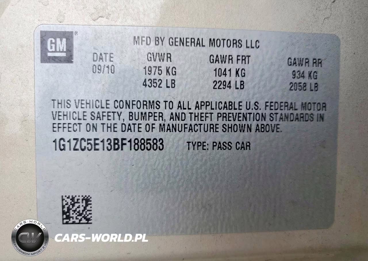 2011 Chevrolet Malibu 1Lt VIN:1G1ZC5E13BF188583 - 12