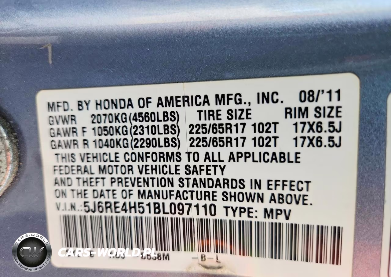 2011 Honda Cr-V Ex VIN:5J6RE4H51BL097110 - 14