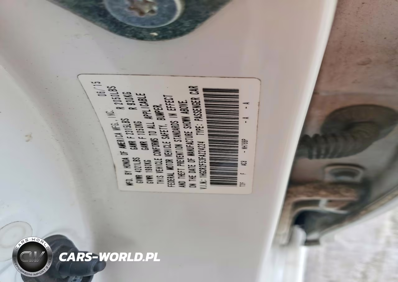 2015 Honda Accord Sport VIN:1HGCR2F53FA224224 - 12