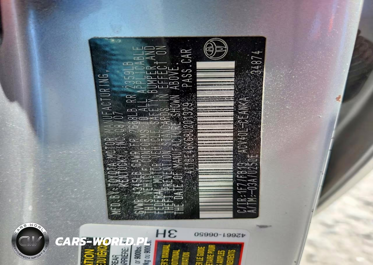 2008 Toyota Camry Le VIN:4T1BE46K68U201329 - 12