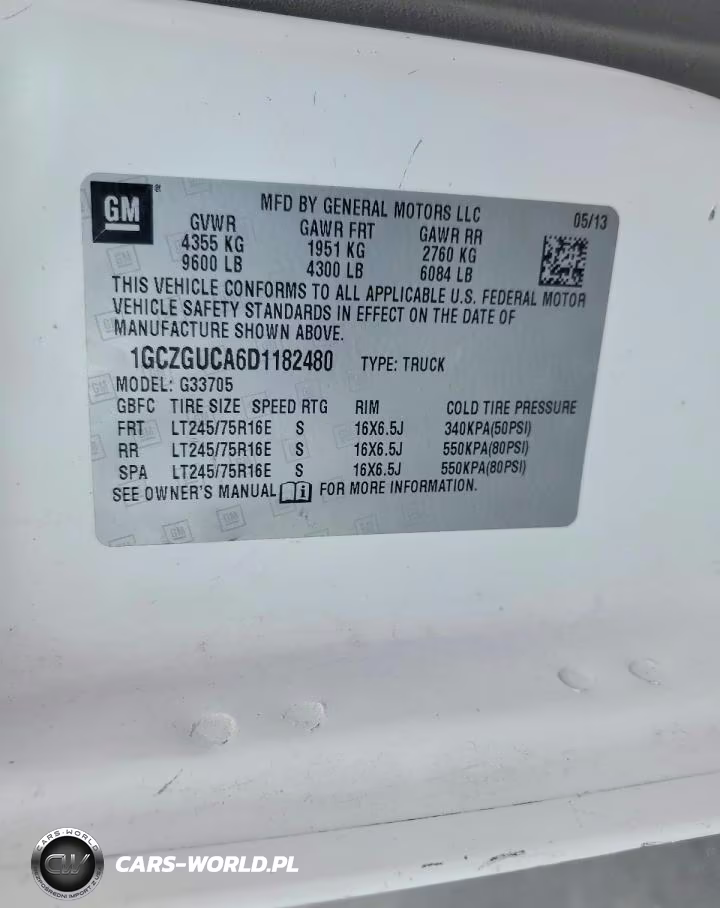 2013 Chevrolet Express 3500 Cargo Delivery Van VIN:1GCZGUCA6D1182480 - 13