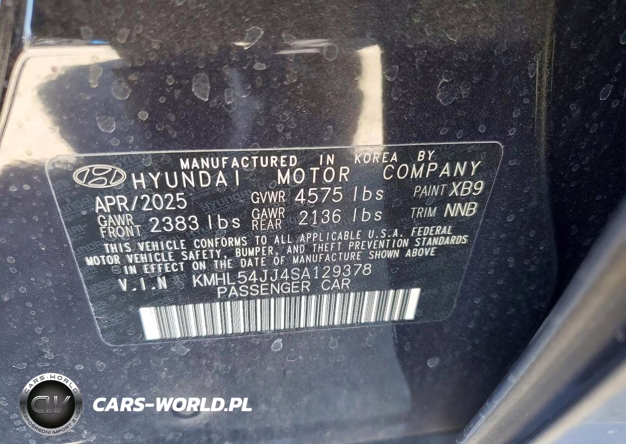 2025 Hyundai Sonata Hybrid Limited VIN:KMHL54JJ4SA129378 - 13