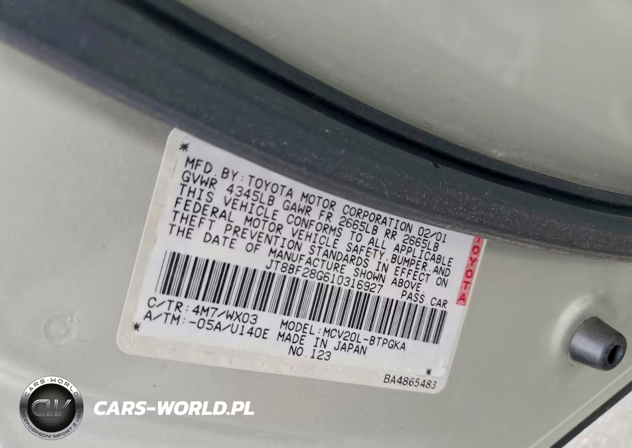 2001 Lexus Es 300 VIN:JT8BF28G610316927 - 12