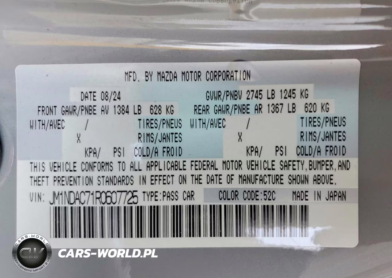 2024 Mazda Mx-5 Miata Club VIN:JM1NDAC71R0607725 - 13