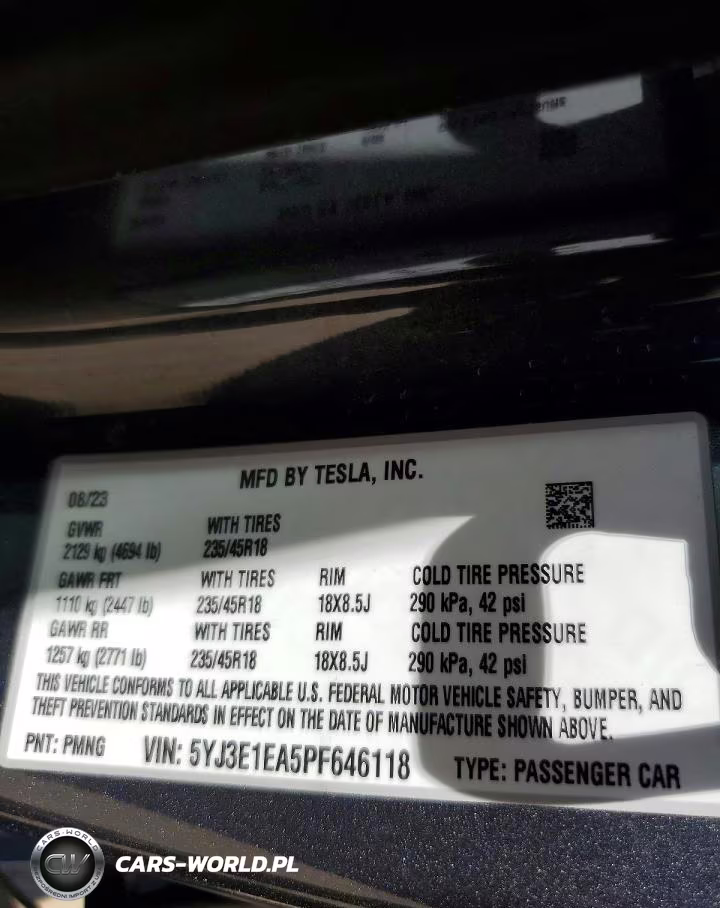 2023 Tesla Model 3 VIN:5YJ3E1EA5PF646118 - 12