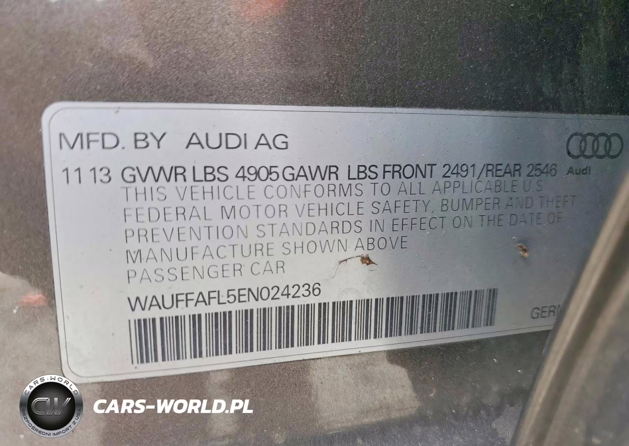 2014 Audi A4 Premium Plus VIN:WAUFFAFL5EN024236 - 13