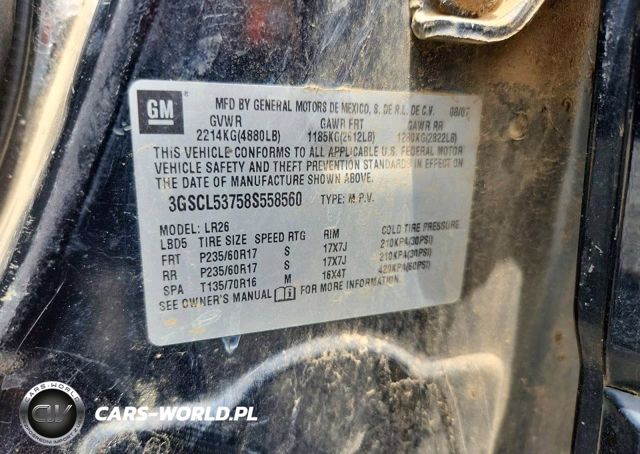 2008 Saturn Vue Xr VIN:3GSCL53758S558560 - 14