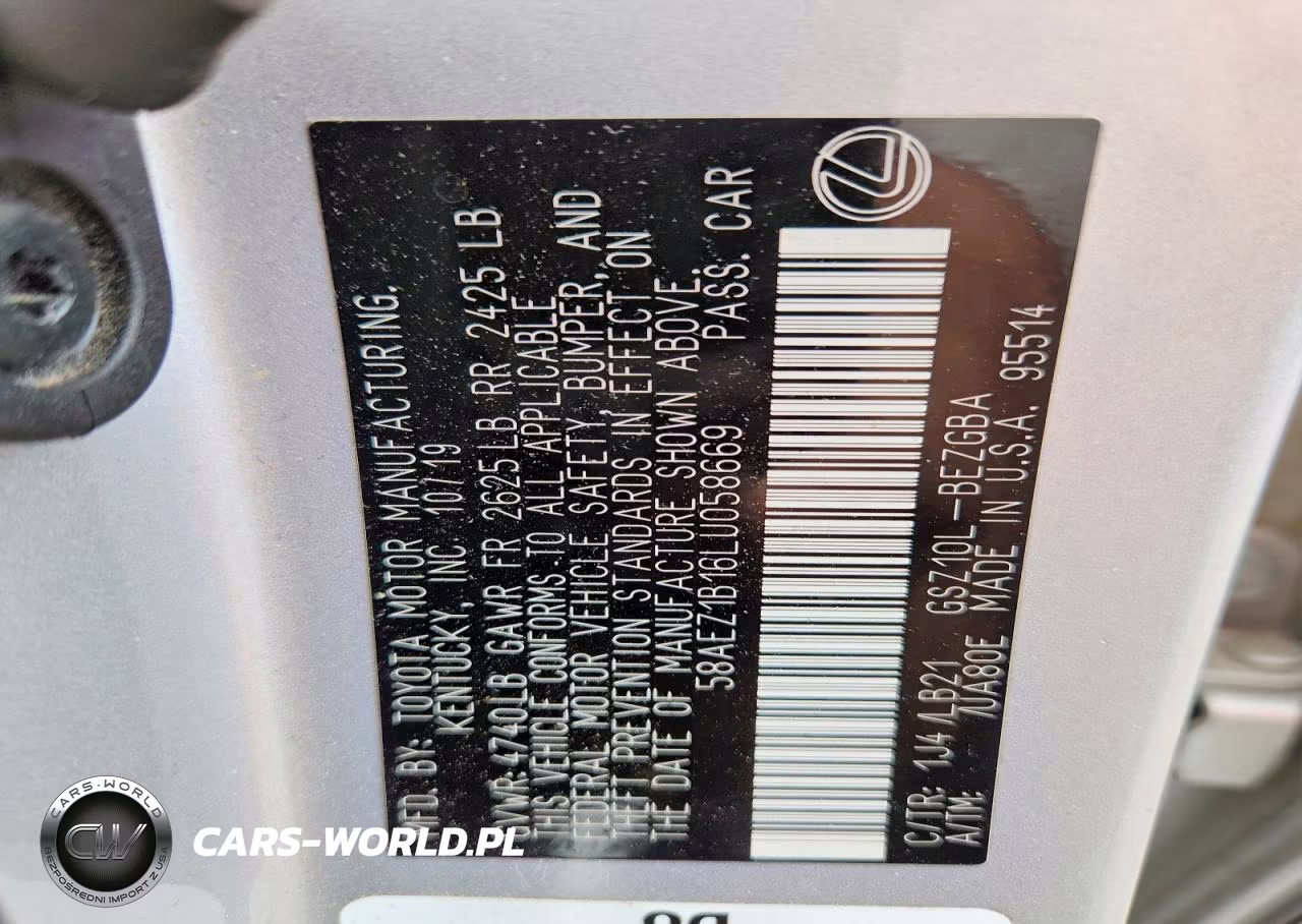 2020 Lexus Es 350 Luxury VIN:58AEZ1B16LU058669 - 13