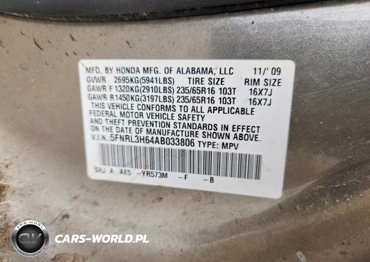 2010 Honda Odyssey Exl VIN:5FNRL3H64AB033806 - 13