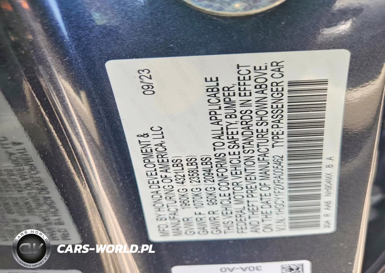 2024 Honda Accord Lx VIN:1HGCY1F2XRA005462 - 12