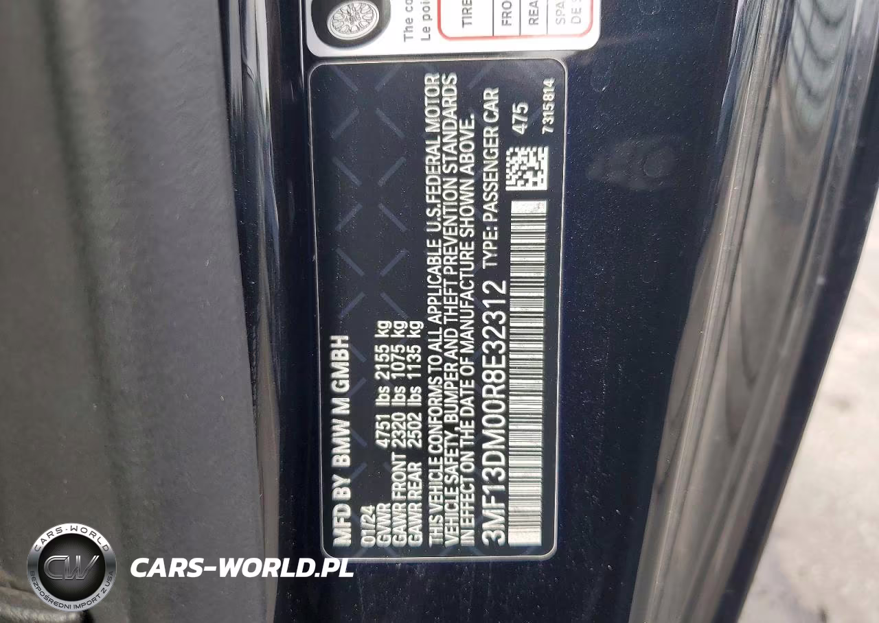 2024 BMW M2 VIN:3MF13DM00R8E32312 - 12