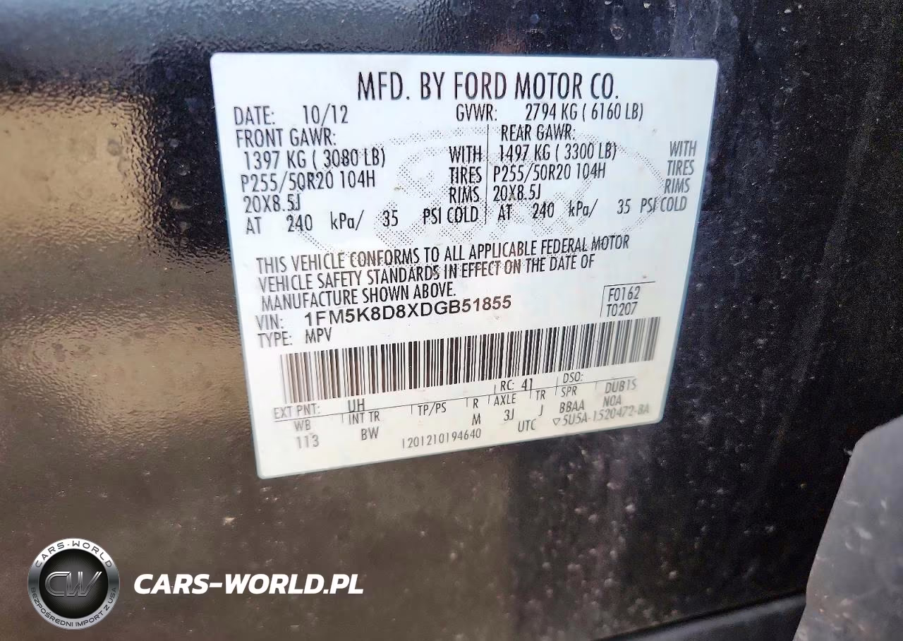 2013 Ford Explorer Xlt VIN:1FM5K8D8XDGB51855 - 12