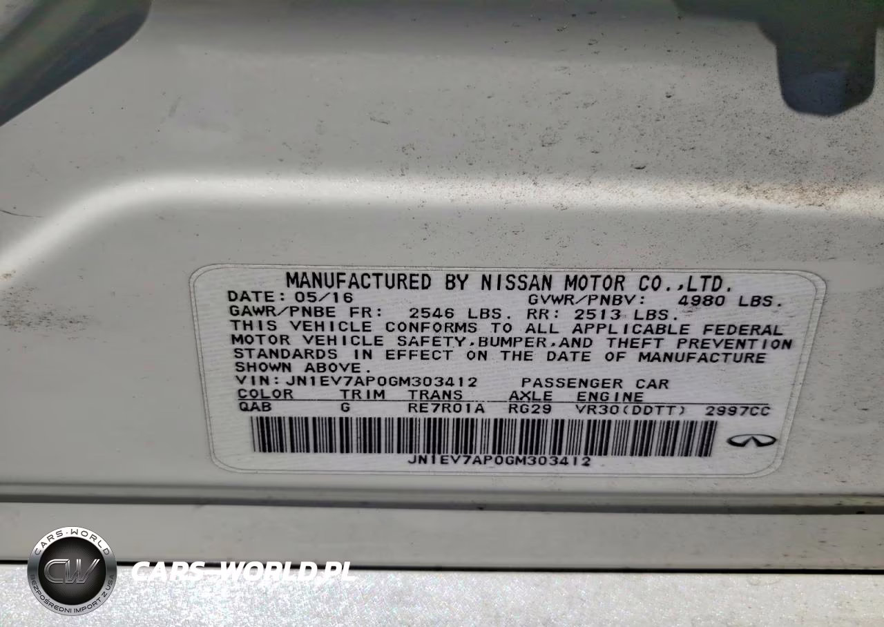 2016 Infiniti Q50 3.0T Premium VIN:JN1EV7AP0GM303412 - 12