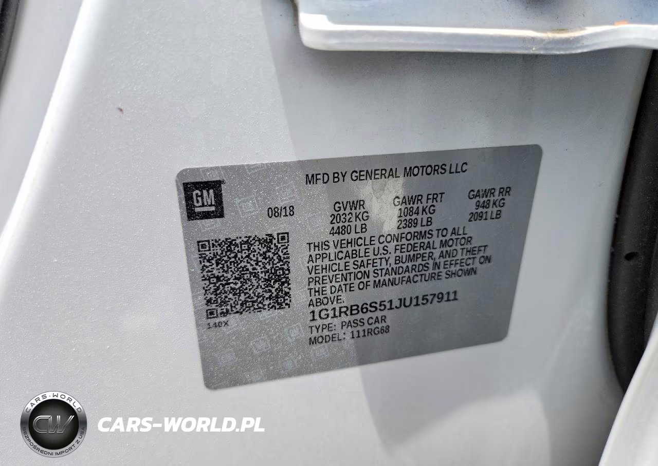 2018 Chevrolet Volt Premier VIN:1G1RB6S51JU157911 - 12