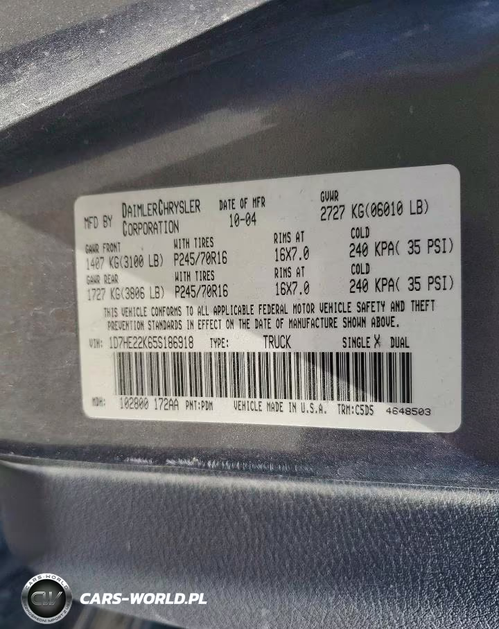 2005 Dodge Dakota St VIN:1D7HE22K65S186918 - 12