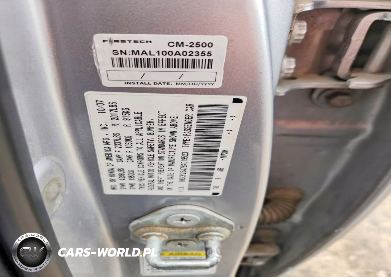 2008 Honda Accord Lxp VIN:1HGCP26478A019523 - 12