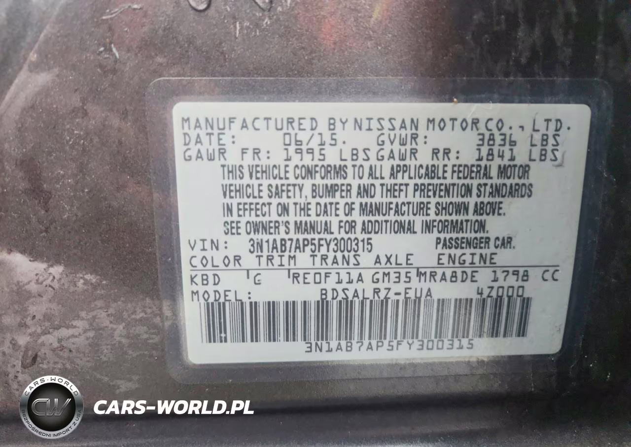 2015 Nissan Sentra Sr VIN:3N1AB7AP5FY300315 - 12