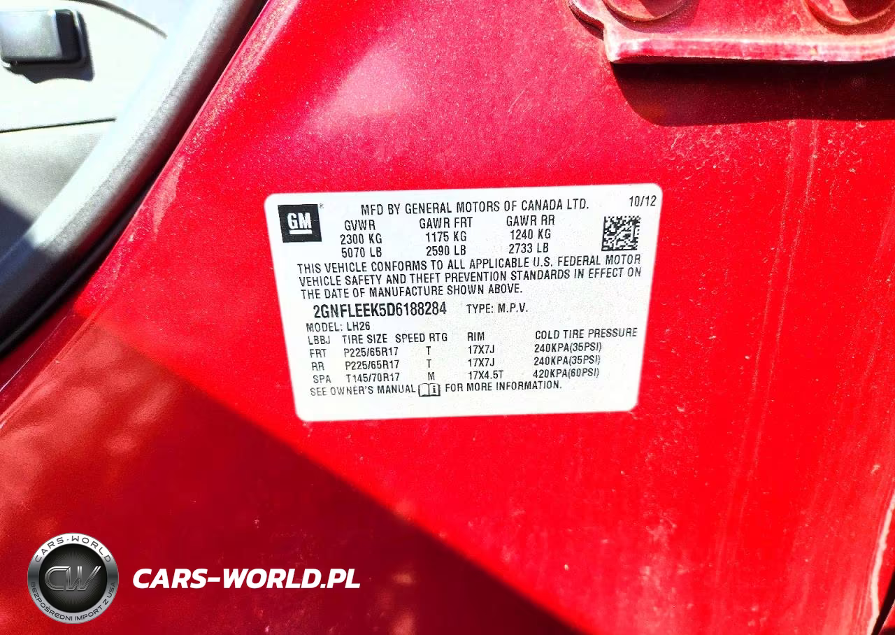 2013 Chev Equinox VIN:2GNFLEEK5D6188284 - 13