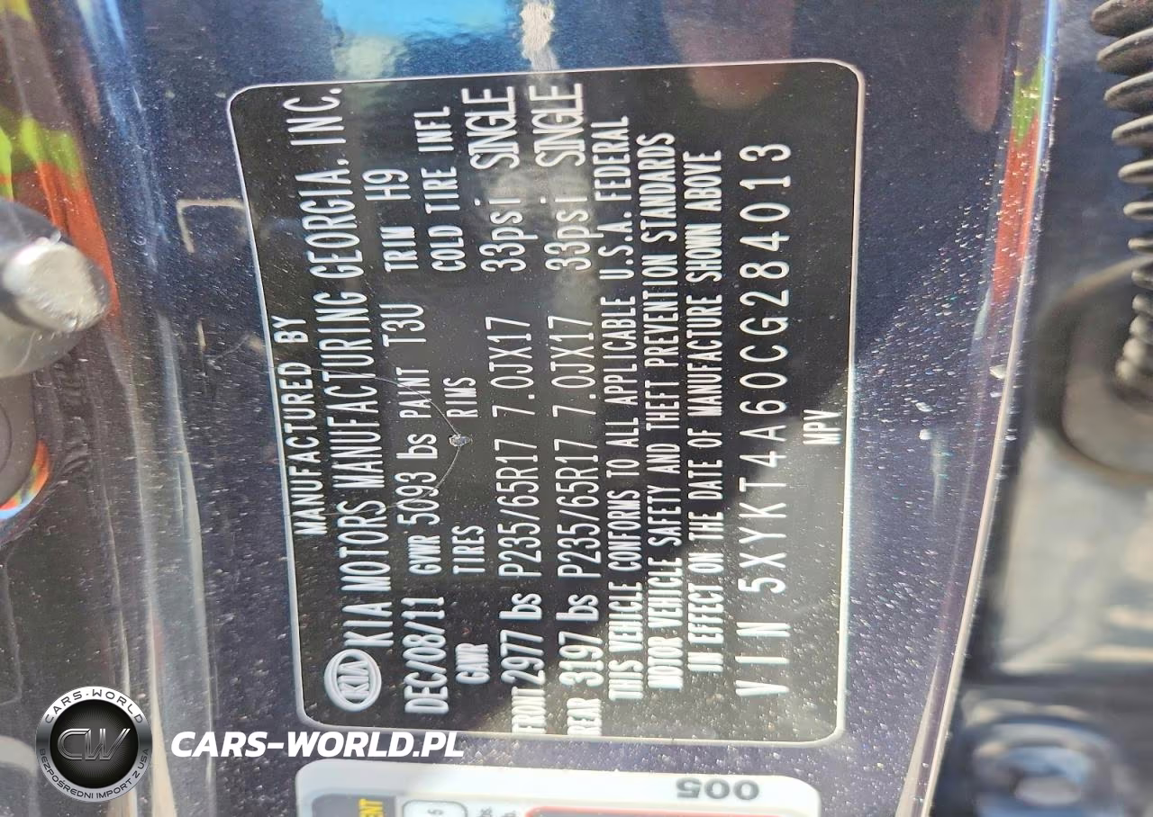 2012 Kia Sorento Lx VIN:5XYKT4A60CG284013 - 13