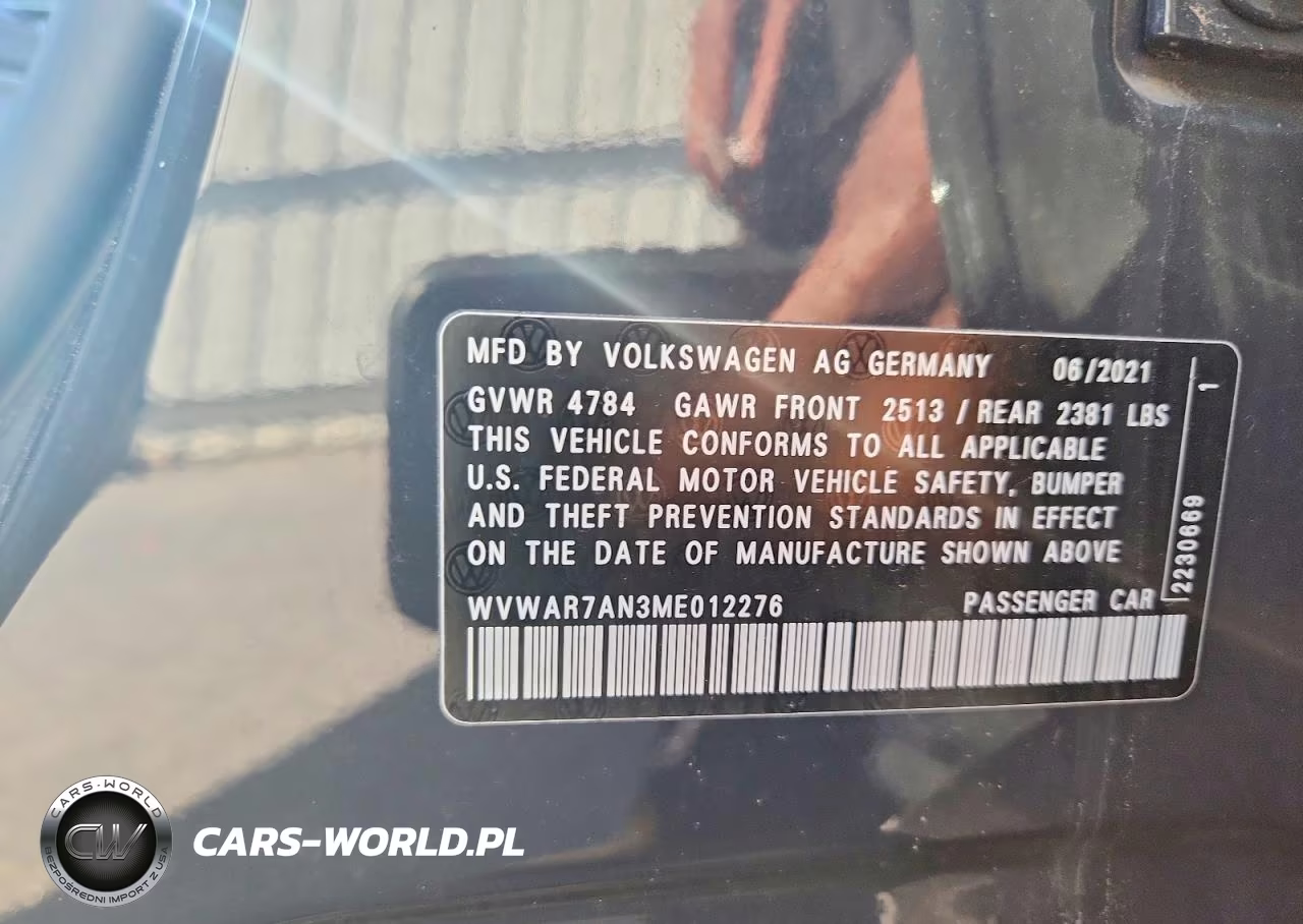 2021 Volkswagen Arteon Se VIN:WVWAR7AN3ME012276 - 12