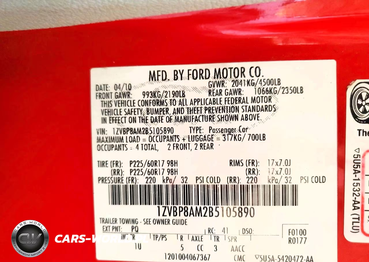 2011 Ford Mustang VIN:1ZVBP8AM2B5105890 - 12