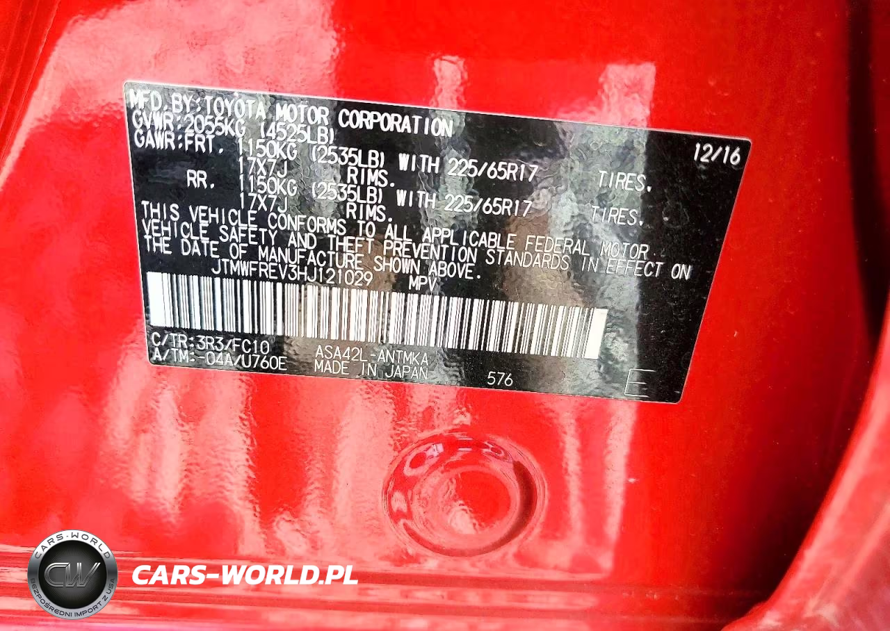 2017 Toyota Rav4 Xle VIN:JTMWFREV3HJ121029 - 13